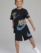 Nike Тениска с памук и лого и панталон - 2 части Пастелносин/Черен/Бледозелен