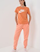 Nike Тениска Sportswear Essentials с лого Розова сьомга/Бял