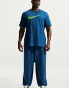 Nike Тениска Sportswear Swoosh с лого Лайм зелено/Син