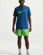Nike Тениска Sportswear Swoosh с лого Лайм зелено/Син