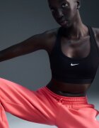 Nike Тренировън сутиен с изрязан гръб Бял/Черен