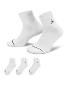 Nike Унисекс баскетболни чорапи - 3 чифта Бял