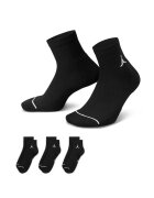 Nike Унисекс баскетболни чорапи - 3 чифта Черен