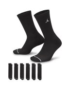 Nike Унисекс баскетболни дълги чорапи с лого - 6 чифта Черен