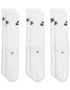 Nike Унисекс чирапи Everyday Essential - 3 чифта Бял/Избеляло черно