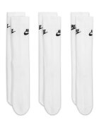 Nike Унисекс чирапи Everyday Essential - 3 чифта Бял/Избеляло черно