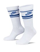 Nike Унисекс чорапи с лого - 3 чифта Бял/Кралско Синьо