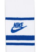 Nike Унисекс чорапи с лого - 3 чифта Бял/Кралско Синьо