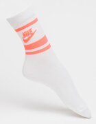 Nike Унисекс чорапи с лого - 3 чифта Бял/Неоново оранжево