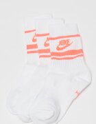 Nike Унисекс чорапи с лого - 3 чифта Бял/Неоново оранжево