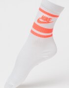 Nike Унисекс чорапи с лого - 3 чифта Бял/Неоново оранжево