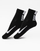 Nike Унисекс чорапи за бягане Multiplier - 2 чифта Бял/Черен