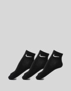 Nike Унисекс фитнес чорапи Everyday Lightweight с Dri-FIT - 3 чифта Черен