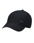 Nike Унисекс шапка с метален монограм Избеляло черно