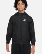 Nike Яке с качулка и джобове с цип Черен