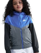 Nike Яке с качулка и джобове с цип Черен/Кралско Синьо/Tъмносив