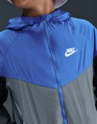 Nike Яке с качулка и джобове с цип Черен/Кралско Синьо/Tъмносив