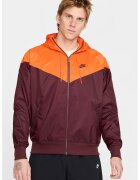 Nike Яке Windrunner с качулка и контрасти - Бордо/Оранжев