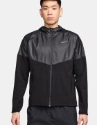 Nike Яке за бягане Miler с цип Черен/Tъмносив