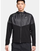 Nike Яке за бягане Miler с цип - Черен/Tъмносив