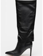 NINE WEST Ботуши от еко кожа - Черен