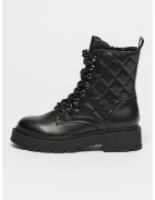 NINE WEST Ботуши от еко кожа с цип - Черен