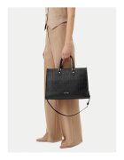 NINE WEST Дамска чанта модел LX10044 - черна - от текстилен материал