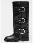 NINE WEST Кожени ботуши Mia - Черен