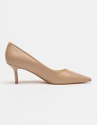 NINE WEST Кожени обувки Loby с остър връх Бежов