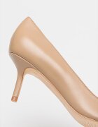 NINE WEST Кожени обувки Loby с остър връх Бежов