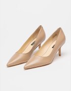 NINE WEST Кожени обувки Loby с остър връх Бежов