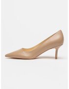 NINE WEST Кожени обувки Loby с остър връх - Бежов