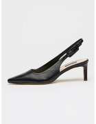 NINE WEST Кожени заострени обувки Esen с ток - Черен