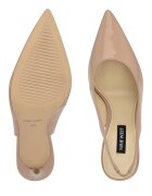 NINE WEST Лачени обувки Feather с отворена пета Бежов