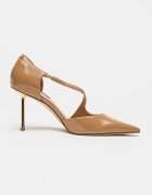 NINE WEST Лачени обувки стилето Dolen Светлокафяв