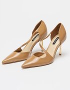 NINE WEST Лачени обувки стилето Dolen Светлокафяв
