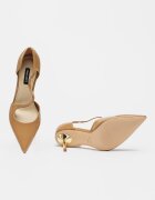 NINE WEST Лачени обувки стилето Dolen Светлокафяв