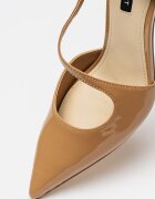 NINE WEST Лачени обувки стилето Dolen Светлокафяв