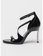 NINE WEST Лачени сандали Shimmy с ток - Черен