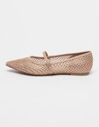 NINE WEST Мрежести пантофки Bray с остър връх Прашно розово