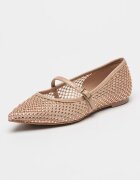 NINE WEST Мрежести пантофки Bray с остър връх Прашно розово