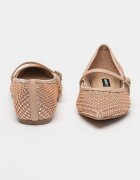 NINE WEST Мрежести пантофки Bray с остър връх Прашно розово