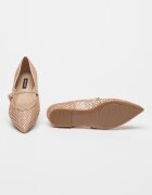 NINE WEST Мрежести пантофки Bray с остър връх Прашно розово