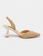 NINE WEST Обувки Maoua с отворена пета Бежов