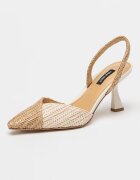 NINE WEST Обувки Maoua с отворена пета Бежов