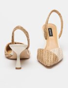 NINE WEST Обувки Maoua с отворена пета Бежов