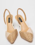 NINE WEST Обувки Maoua с отворена пета Бежов