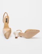 NINE WEST Обувки Maoua с отворена пета Бежов