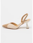 NINE WEST Обувки Maoua с отворена пета - Бежов