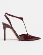 NINE WEST Обувки от еко кожа с ток стилето Бордо